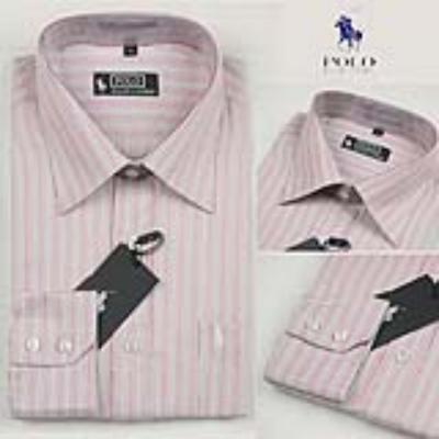 Ralph Lauren long sleeve dress shirt - red gray strip